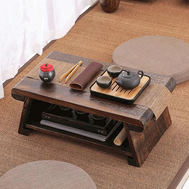 Multi Folding Wooden Japanese Tatami Tea Table