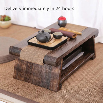 Multi Folding Wooden Japanese Tatami Tea Table