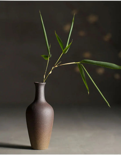 Japanese Style Stoneware Small Flower Vase