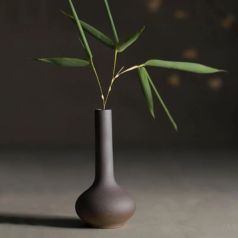 Japanese Style Stoneware Small Flower Vase