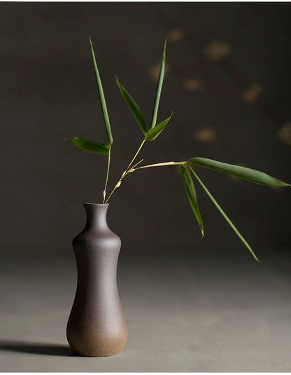 Japanese Style Stoneware Small Flower Vase