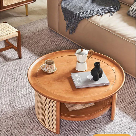 Japandi Minimalist Rattan Tables - various sizes