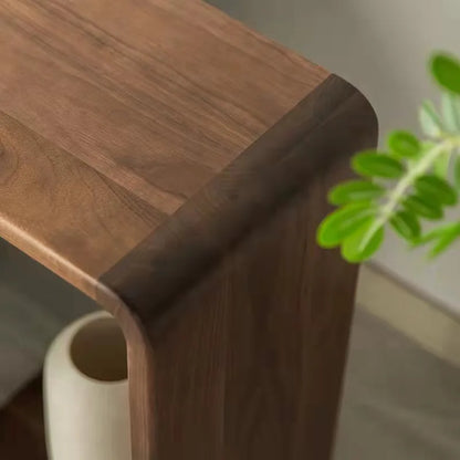 Minimalist Black Walnut Multifunctional Sofa Table