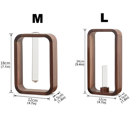 Solid Wood Test Tube Vase