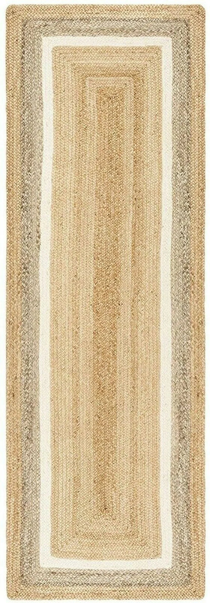 Rug Runner 100% Natural Jute Braided Style Carpet