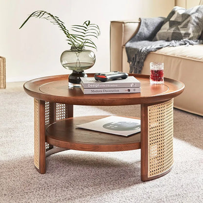 Japandi Minimalist Rattan Tables - various sizes