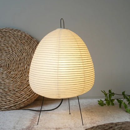 Modern Japanese handmade Rice Paper Wabi-sabi Style Floor Lamp