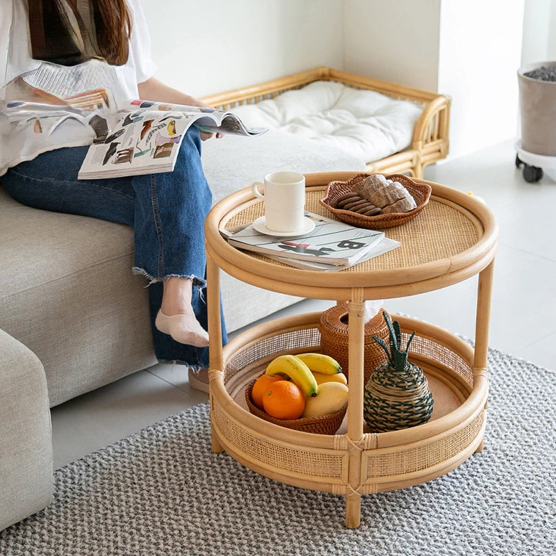 Japanese Double Layer Coffee Table -Handmade Home Furniture