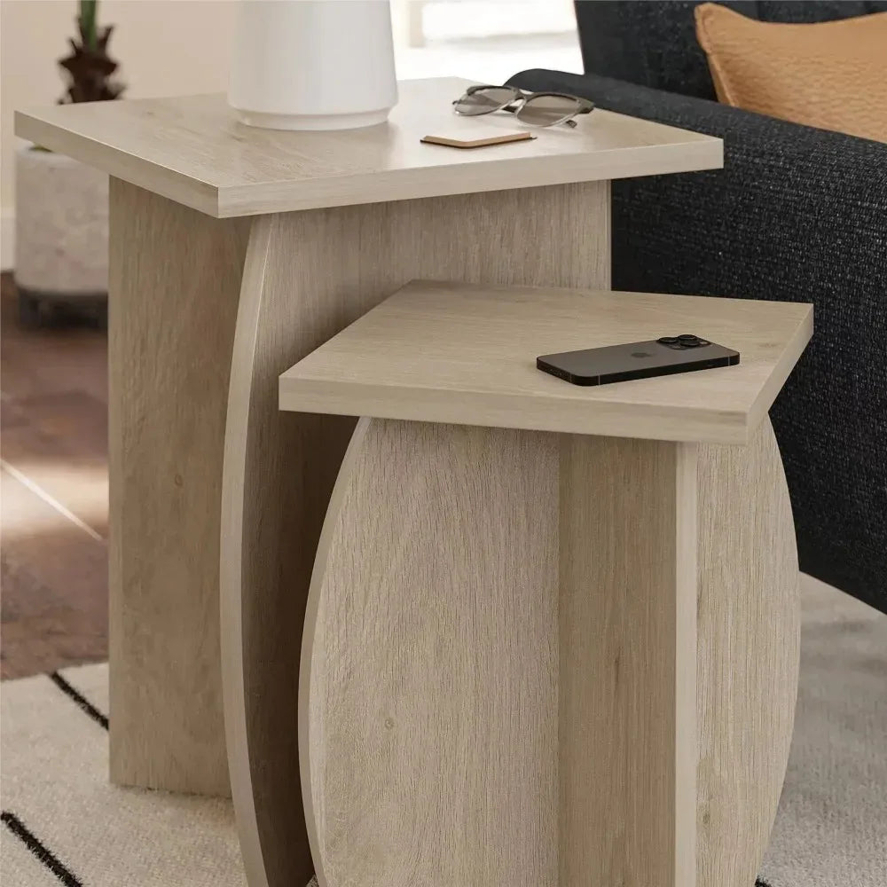 Japandi Style End Table and Side Table Living Room Furniture