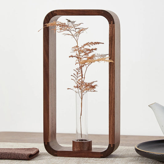 Solid Wood Test Tube Vase