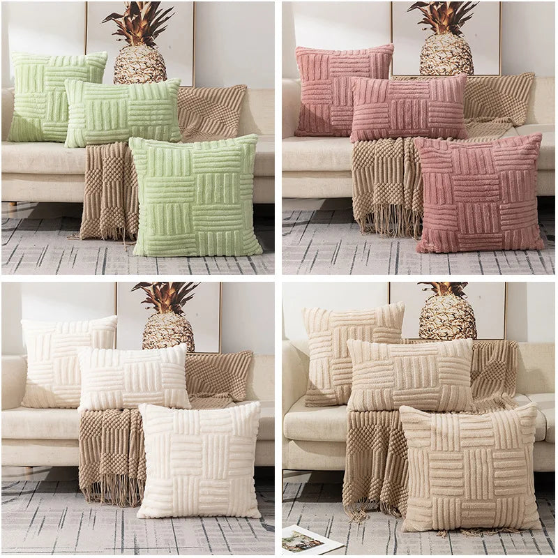 Plush Cushion Covers for Sofa - various colours, sizes and shapes