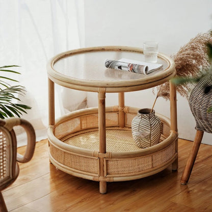 Japanese Double Layer Coffee Table -Handmade Home Furniture