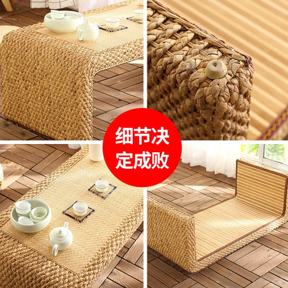 Rattan Japanese Style Small Coffee and Chairs