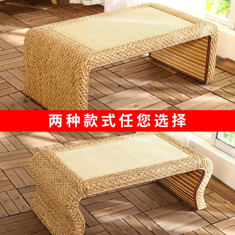 Rattan Japanese Style Small Coffee and Chairs