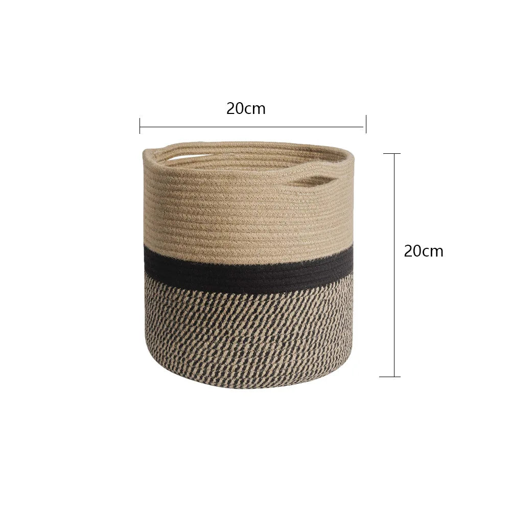 Cotton Rope Woven Basket, Flower Pot, Storage